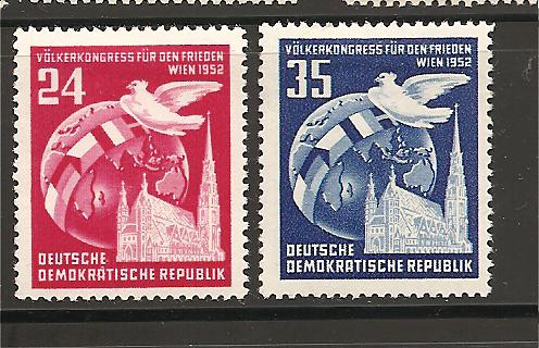 43498 - DDR - serie completa nuova linguellata: Michel n 320/1 - 1952 * G