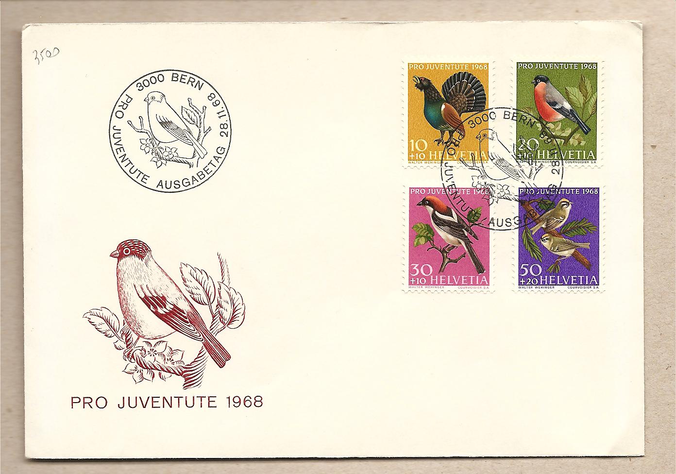 36152 - Svizzera - busta FDC con serie completa: Pro Juventute - 1968 * G