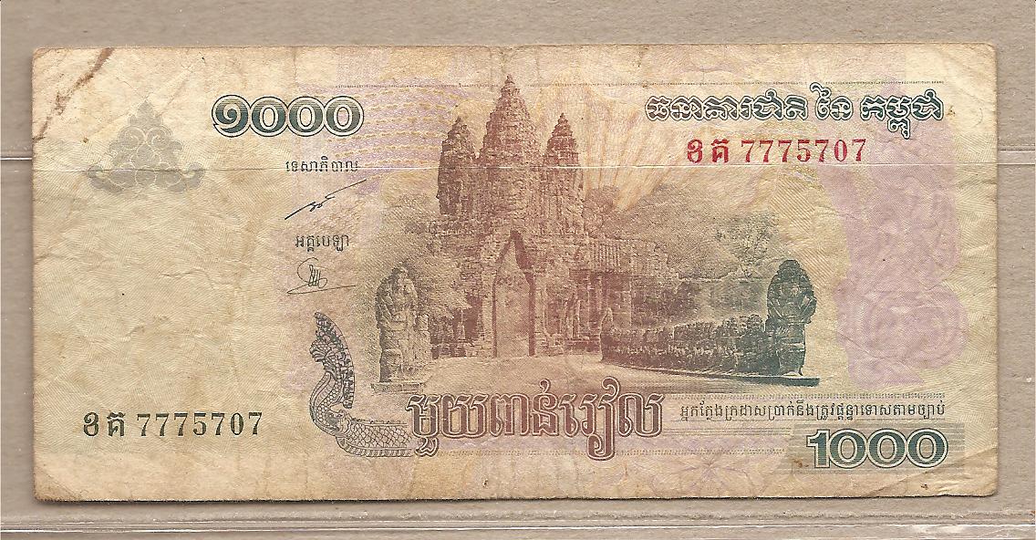 36171 - Cambogia - banconota circolata da 1000 Riels - 2005