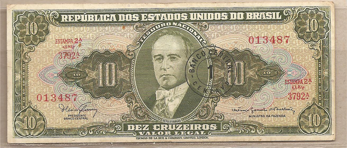 36431 - Brasile - banconota circolata da 10 Cruzeiros