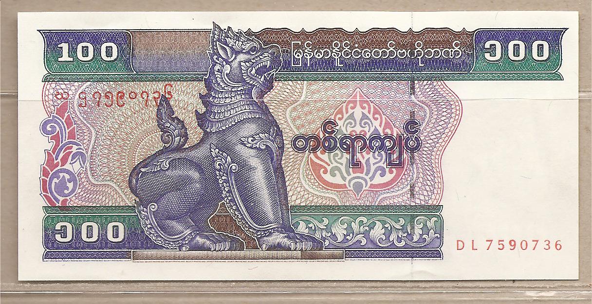 36668 - Myanmar - banconota non circolata da 100 Kyats