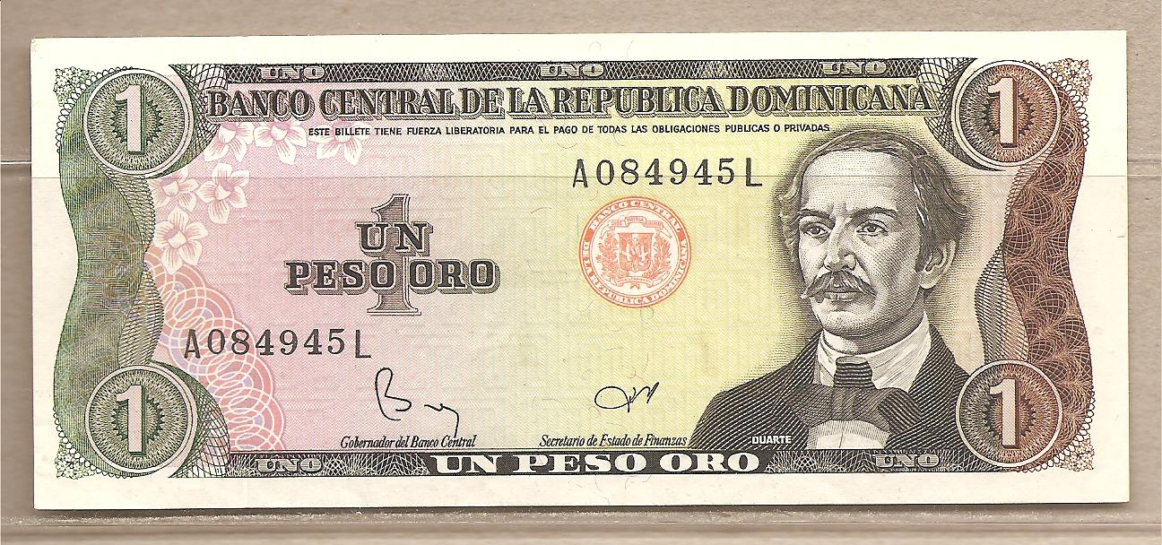 37175 - Rep. Dominicana - banconota non circolata da 1 Peso Oro - 1984