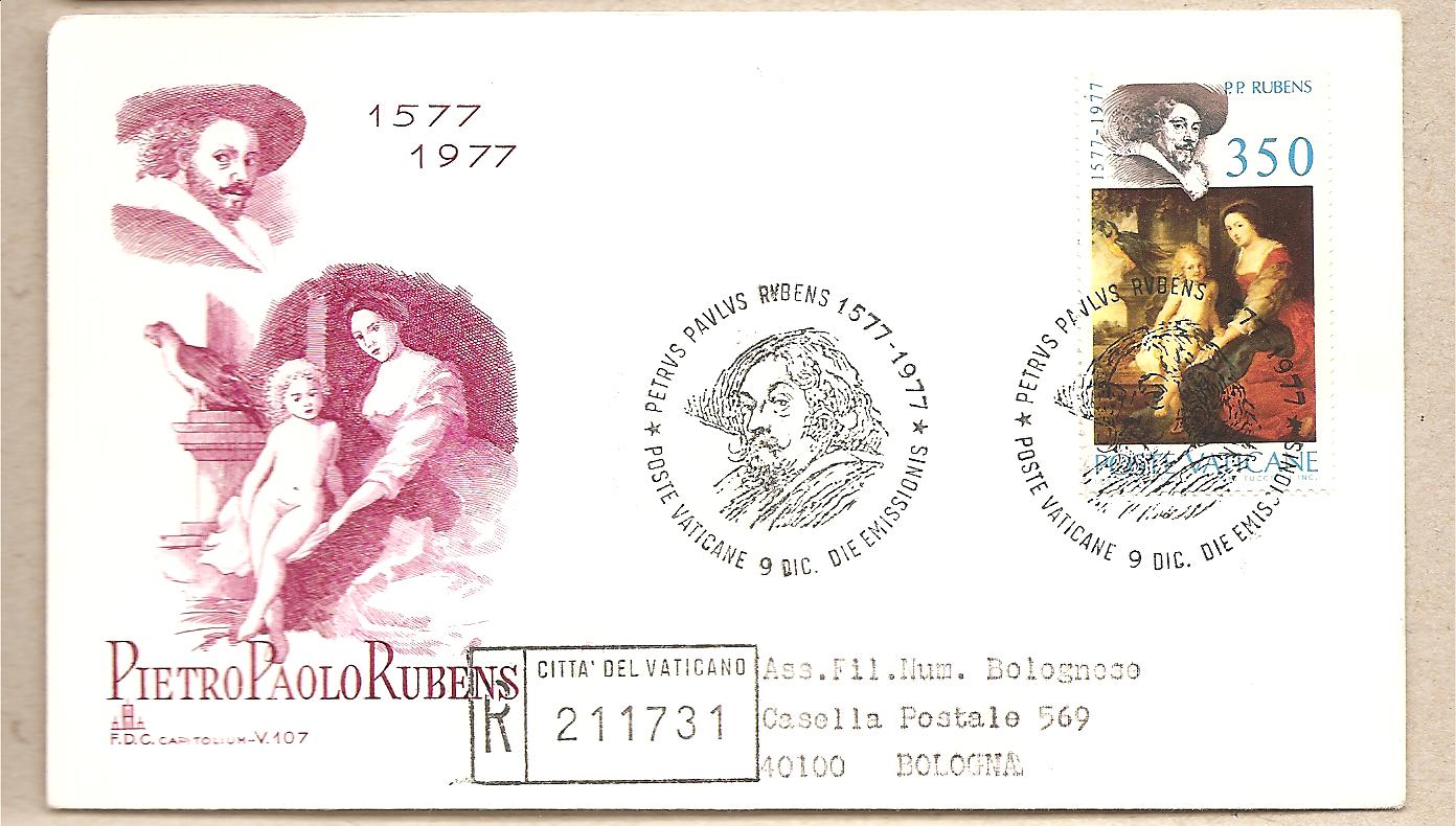 37283 - Vaticano - busta FDC con serie completa: 4 centenario della nascita di Rubens - 1977
