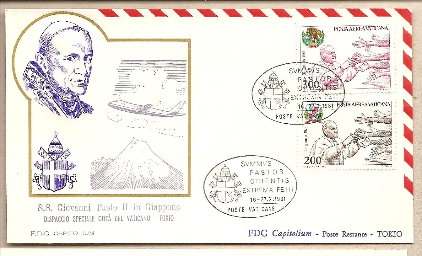 37287 - Vaticano - busta con annullo speciale: Viaggio di S.S. Giovanni Paolo II in Giappone - 1981 - viaggiata
