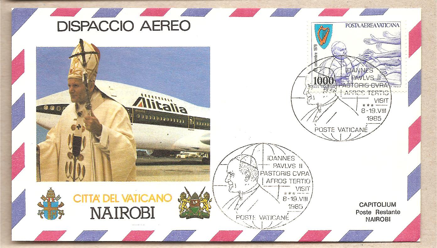 37299 - Vaticano - busta con annullo speciale: Viaggio di S.S. Giovanni Paolo II in Kenya - 1985 - viaggiata