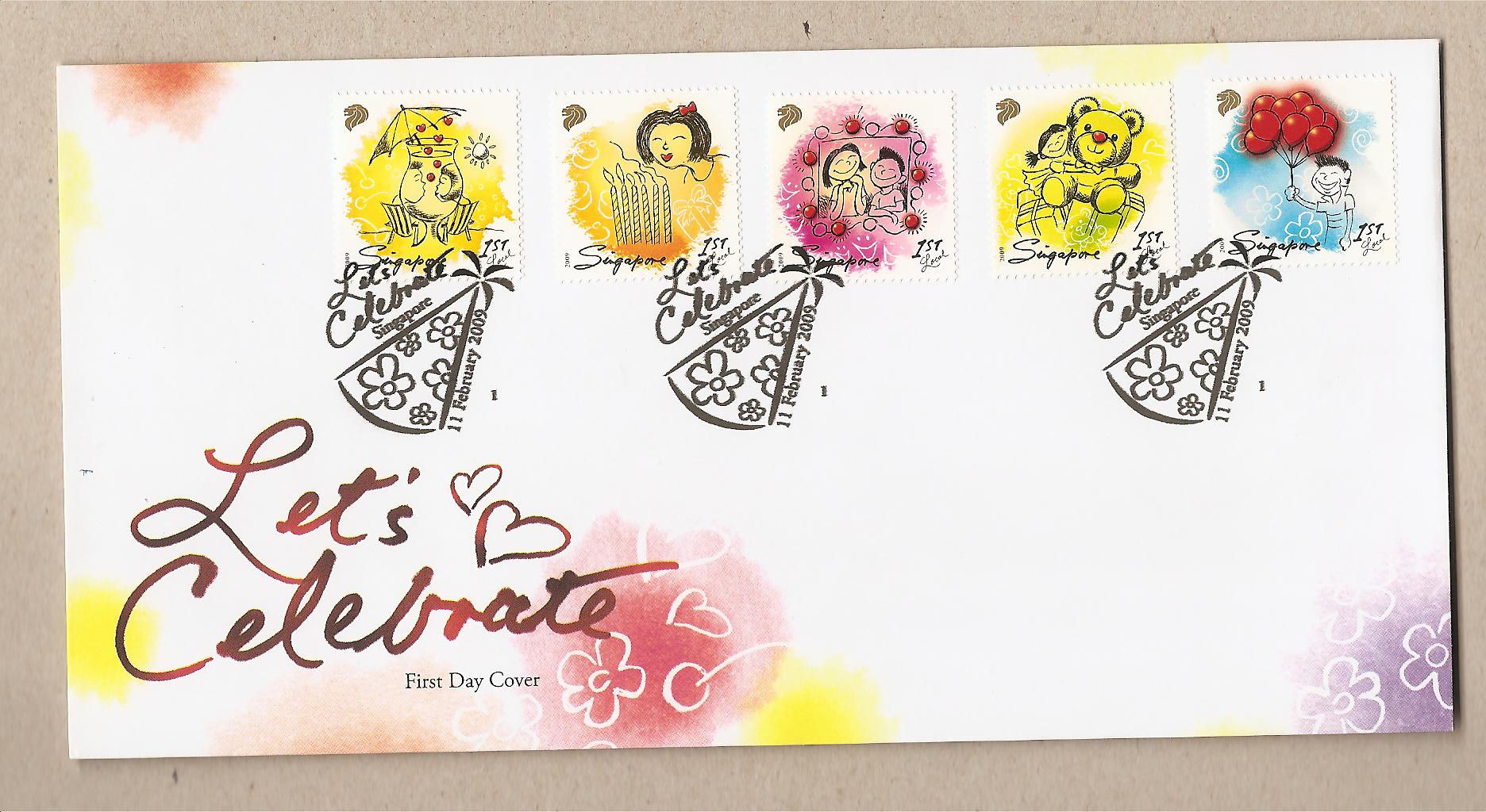 37520 - Singapore - busta FDC con serie completa: Francobolli Celebrativi - 2009