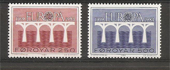 38961 - Far Oer - serie completa nuova: Europa CEPT - 1984