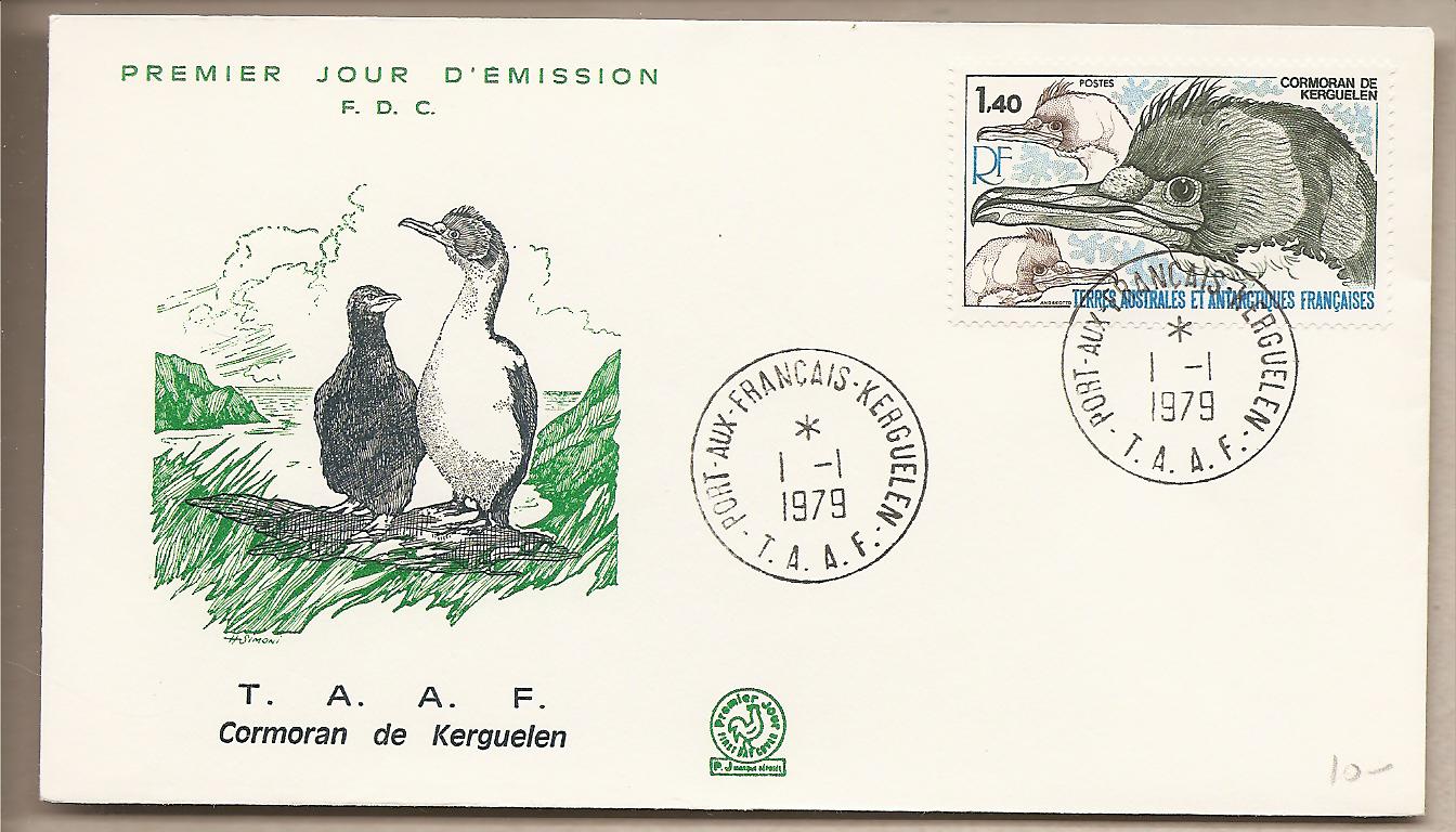 39247 - T.A.A.F. - busta FDC: Cormorani di Kerguelen - 1979