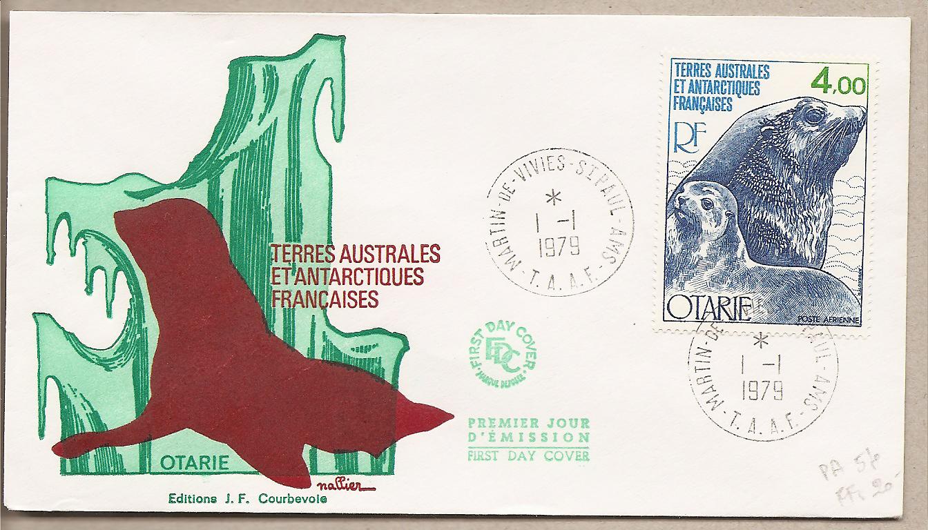 39249 - T.A.A.F. - busta FDC: Otarie - 1979