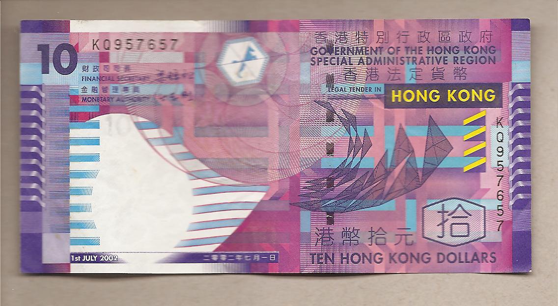 39261 - Hong Kong - banconota circolata da 10 Dollari - 2002