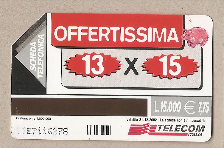 39305 - Italia - scheda telefonica usata da  15000/ 7,75 - Offertissima