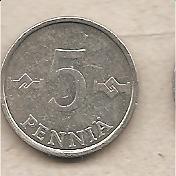 39398 - Finlandia - moneta circolata da 5 Penni - 1988