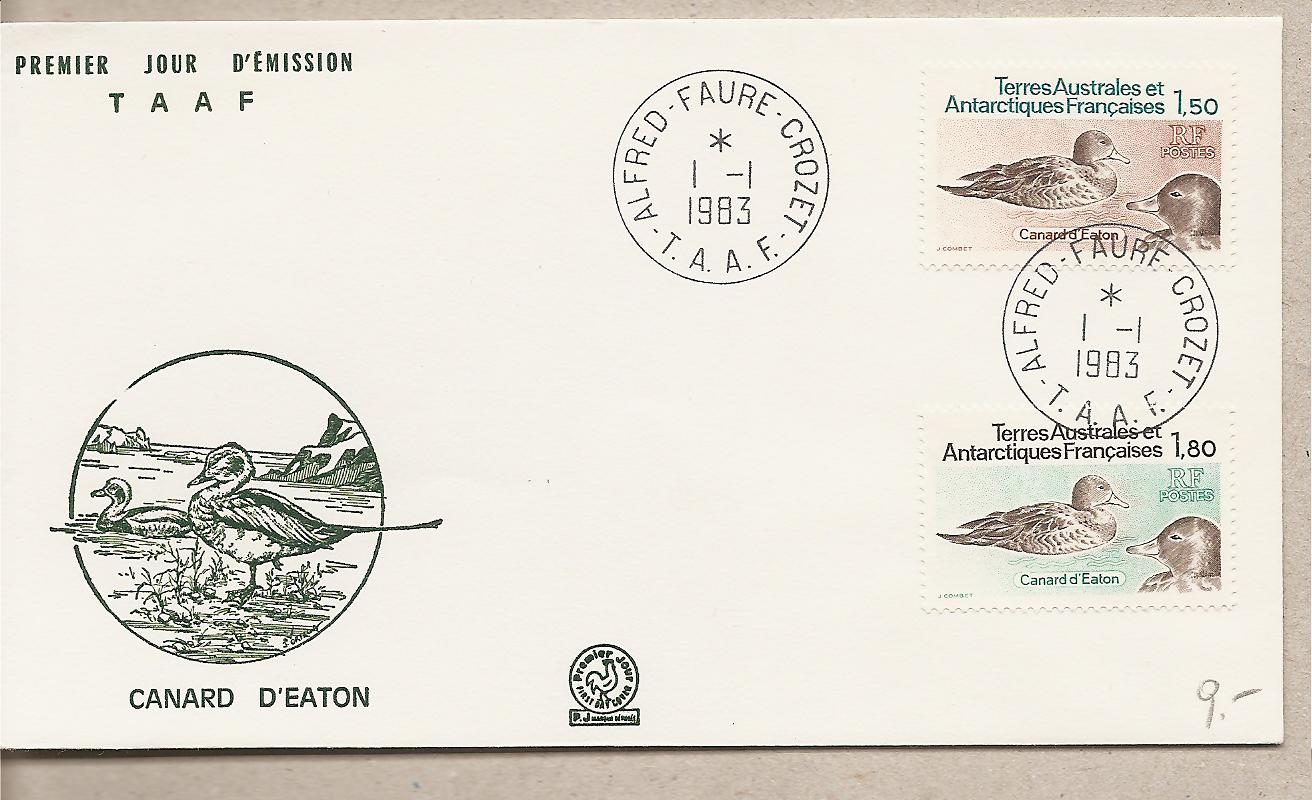 39470 - TAAF - busta FDC: Anatra di Eaton - 1983