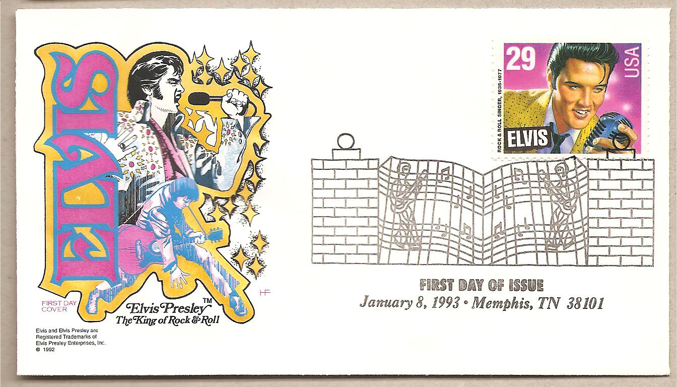39637 - USA - busta FDC con annullo speciale: Elvis Presley - 1993
