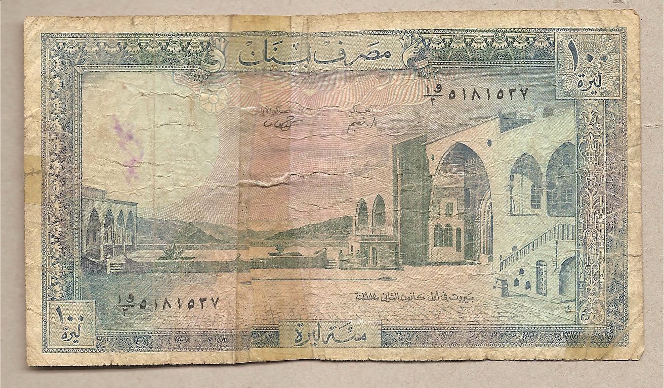 39809 - Libano - banconota circolata da 100 Livres
