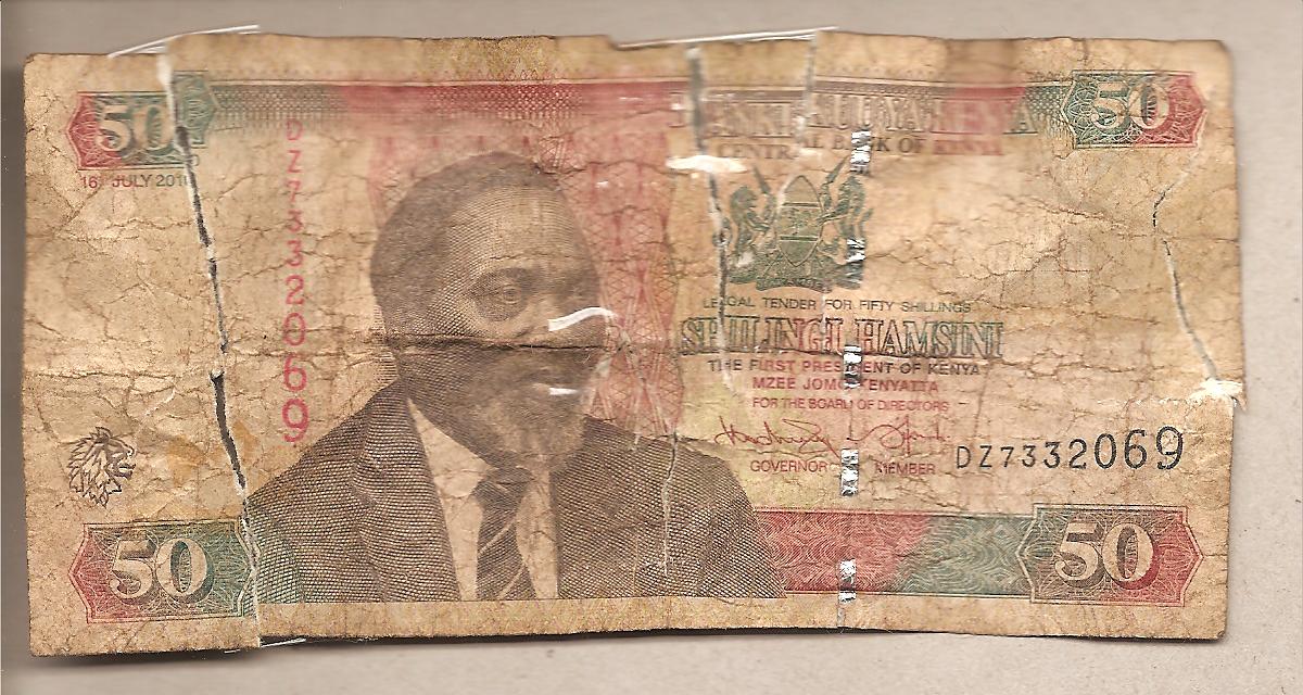 40300 - Kenya -  banconota circolata da 50 Scellini - 2010
