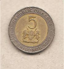 40303 - Kenya - moneta circolata da 5 Scellini - 1997