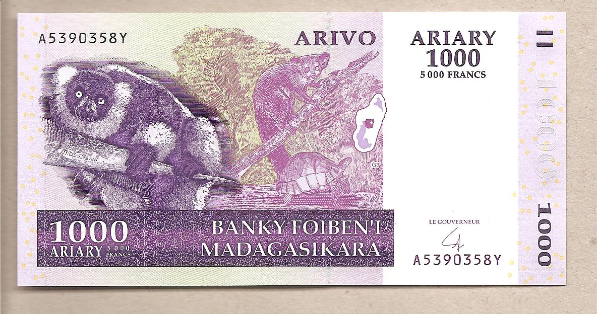 40309 - Madagascar - banconota non circolata da 1000 Ariary - 2004