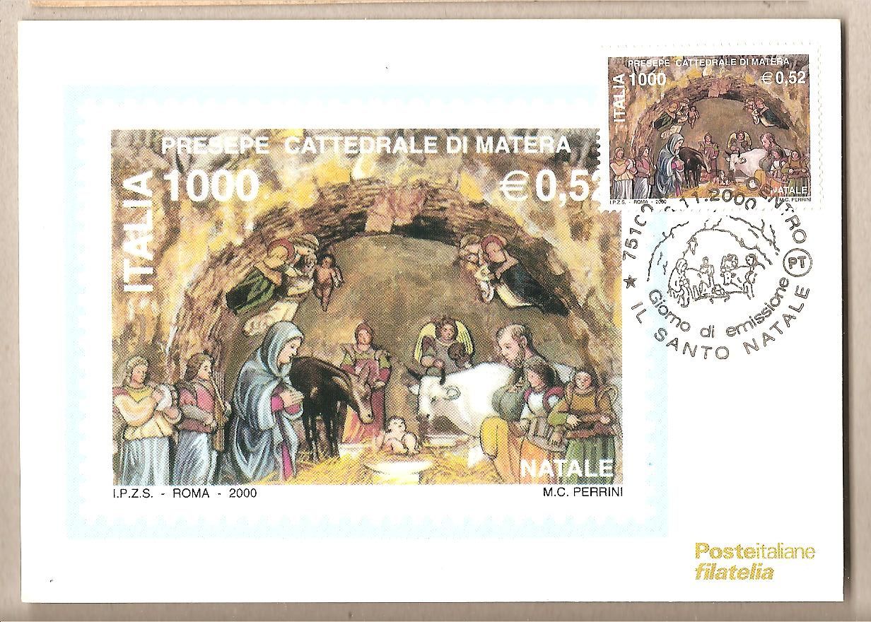 40360 - Italia - cartolina maximum: Natale del 2000