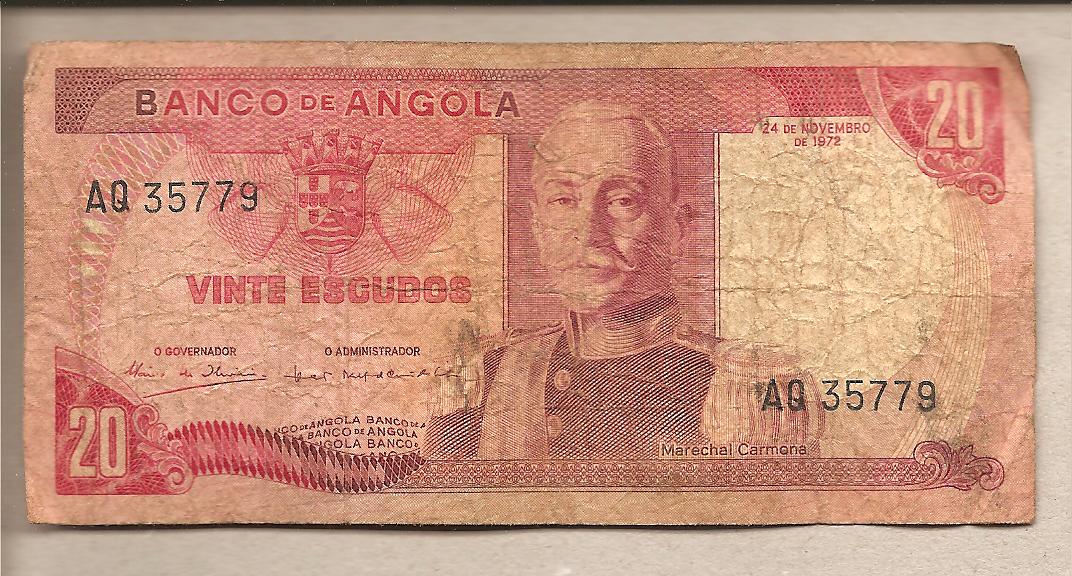 40384 - Angola - banconota circolata da 20 Scudi - 1972