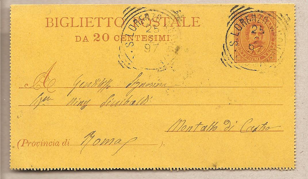 40471 - Italia - biglietto postale usato: Bigola - 1889 - B2