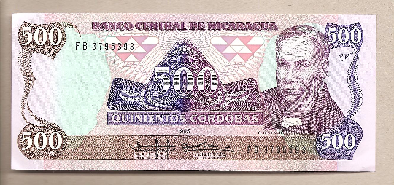 40703 - Nicaragua - banconota non circolata da 500 Cordobas - 1985