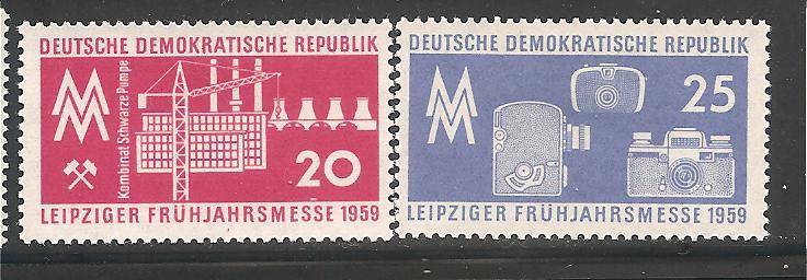 40834 - DDR - serie completa nuova linguellata: Michel n 678/9 - 1959 * G