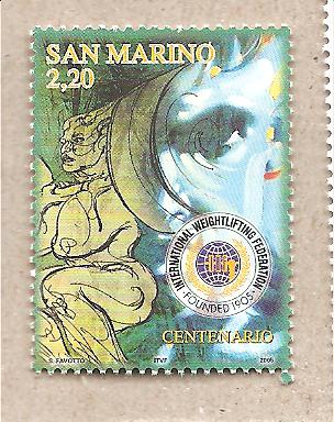 40854 - San Marino - serie completa nuova: centenario della federazione pesistica int.le - 2005