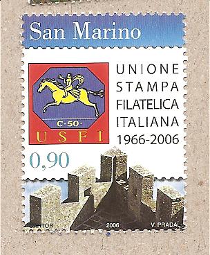 40856 - San Marino - f.bollo nuovo: 40 anniversario Unione Stampa filatelica italiana - 2006