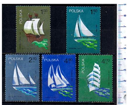 40947 - POLONIA	1974-2157/61	Velieri Polacchi famosi - 5 valori serie completa nuova senza colla - acquisto minimo per  5,00