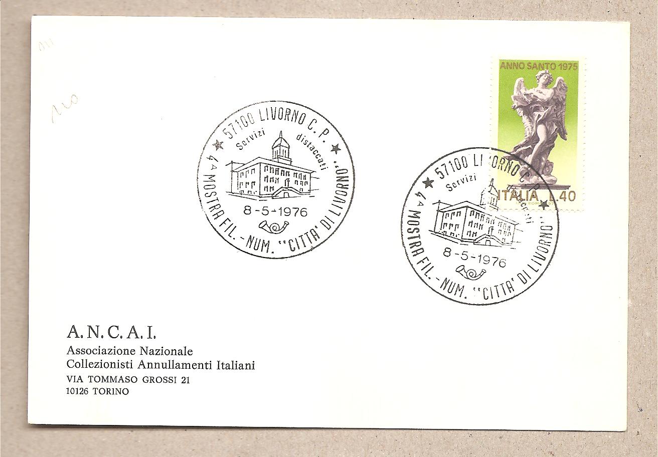 41266 - Italia - cartolina con annullo speciale: Mostra Fil. Num. Citt di Livorno - 1976