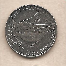 41449 - Vaticano - moneta circolata da 100 - 1973