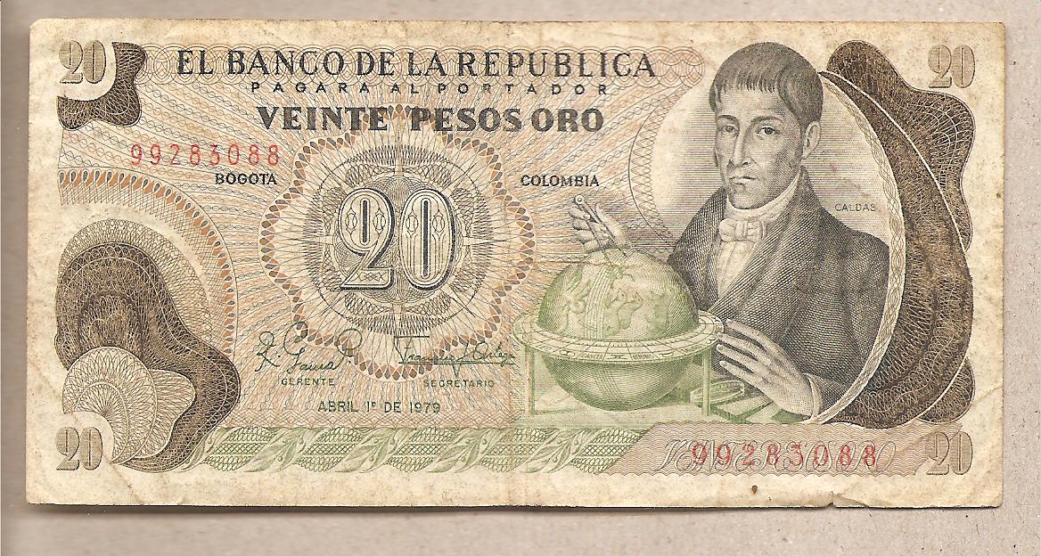 41686 - Colombia - banconota circolata da 20 Pesos - 1979