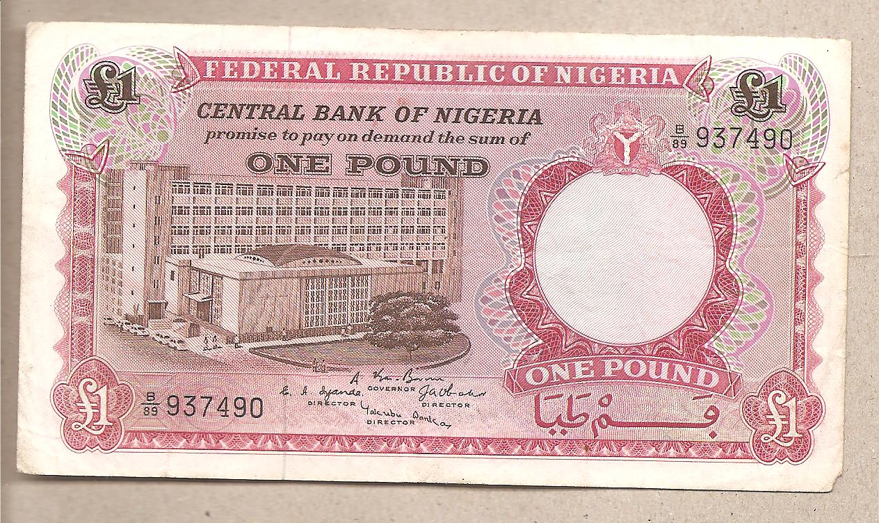 41735 - Nigeria - banconota circolata da 1 Sterlina - 1967