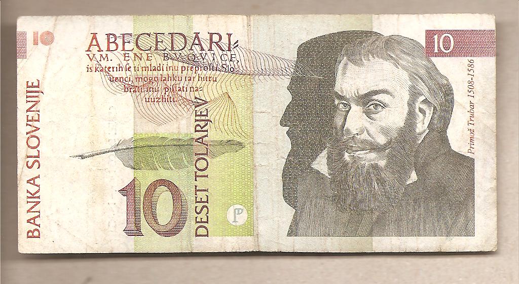 41753 - Slovenia - banconota circolata da 10 Talleri - 1992