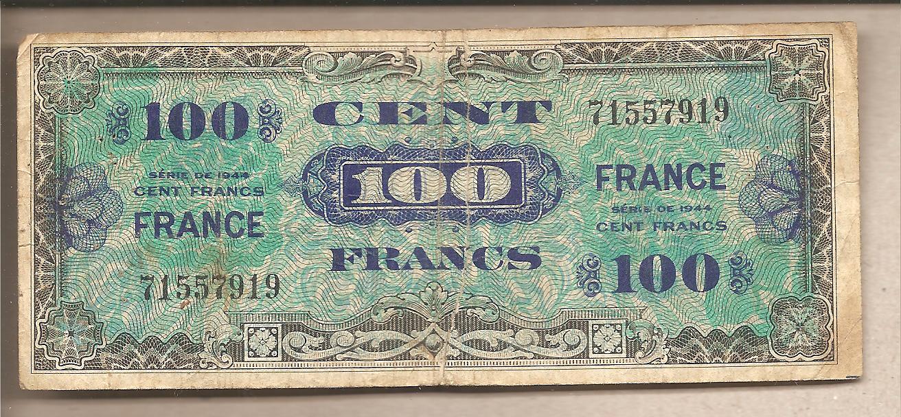 41837 - Francia - banconota circolata da 100 Franchi - 1944
