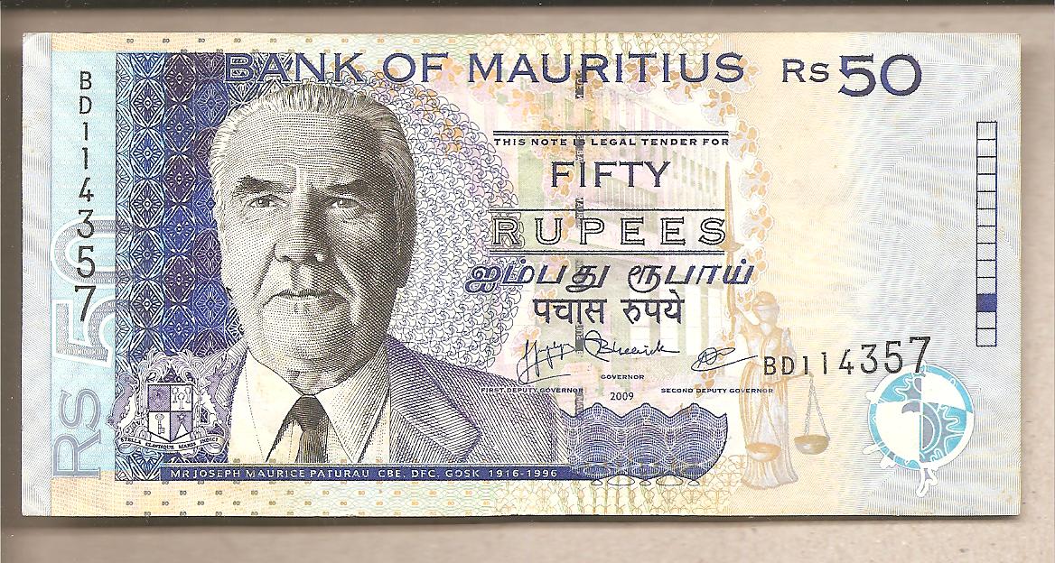 41872 - Mauritius - banconota circolata da 50 Rupie - 2009