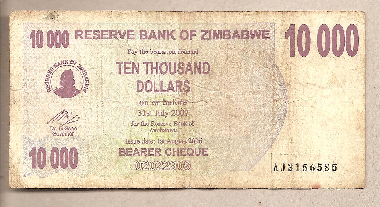 41911 - Zimbabwe - banconota circolata da 10.000 Dollari - 2006