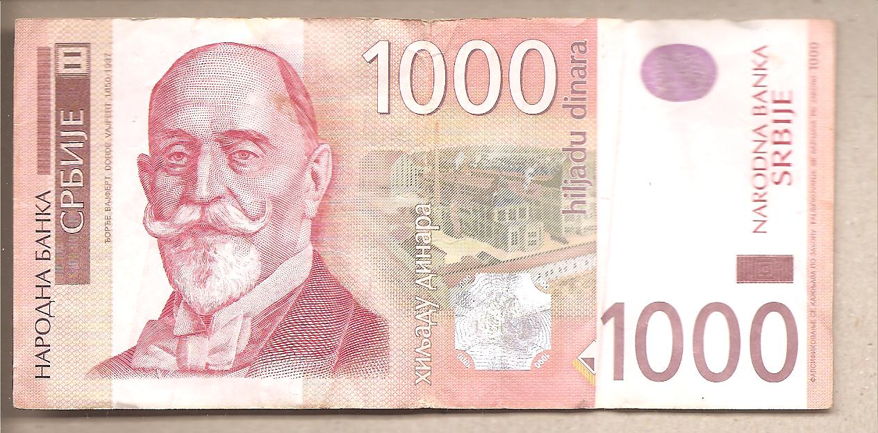 41935 - Serbia - banconota circolata da 1.000  Dinari - 2006