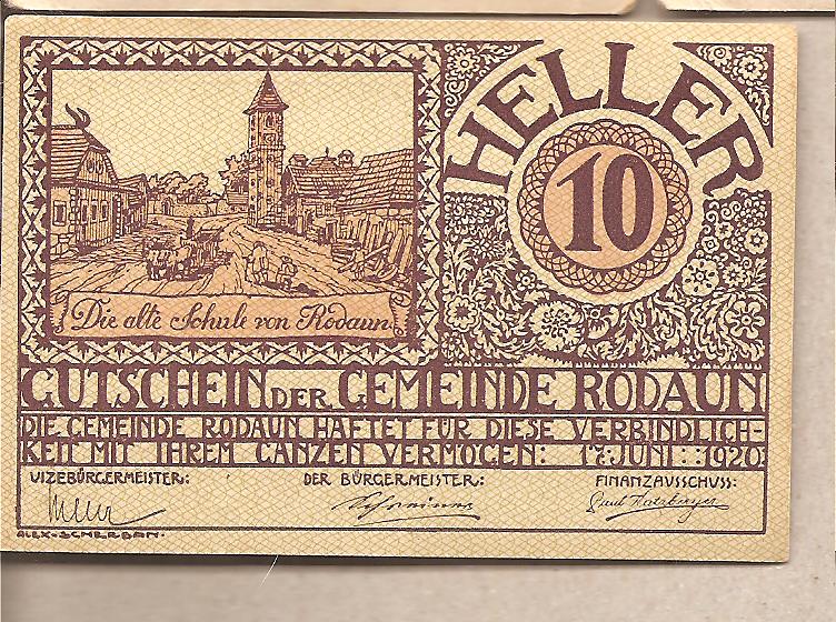 41962 - Austria - notgeld Rodaun da 10 Heller - 1920