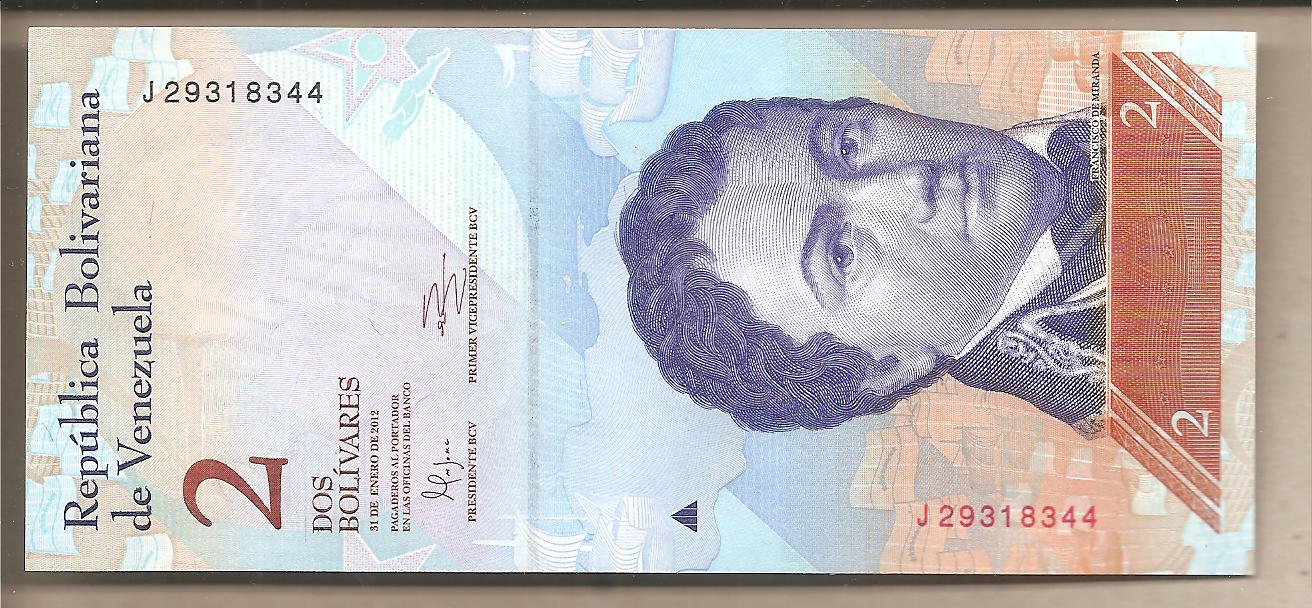 42377 - Venezuela - banconota non circolata FdS da 2 Bolivares - 2012