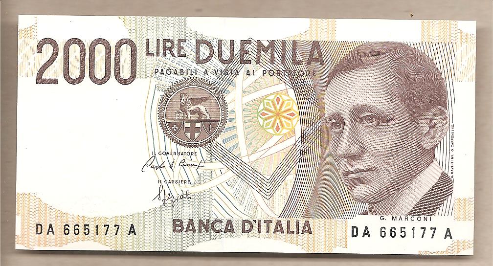 42379 - Italia - banconota non circolata FdS da 2000 Lire - 1990