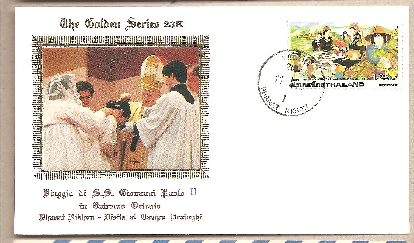 42466 - Thailandia - busta con annullo speciale: Visita di S.S. Giovanni Paolo II -