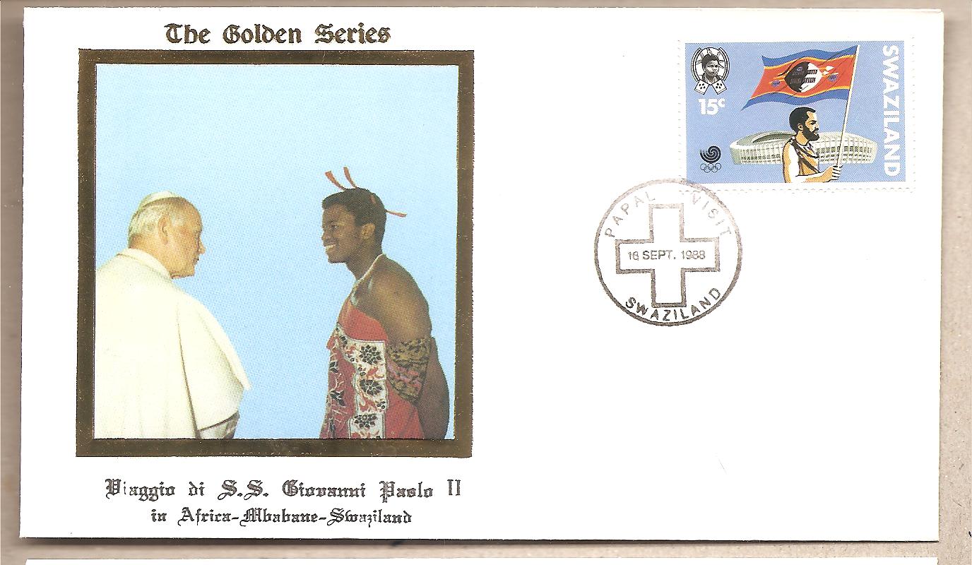 42468 - Swaziland - busta con annullo speciale: Visita di S.S. Giovanni Paolo II - 1988