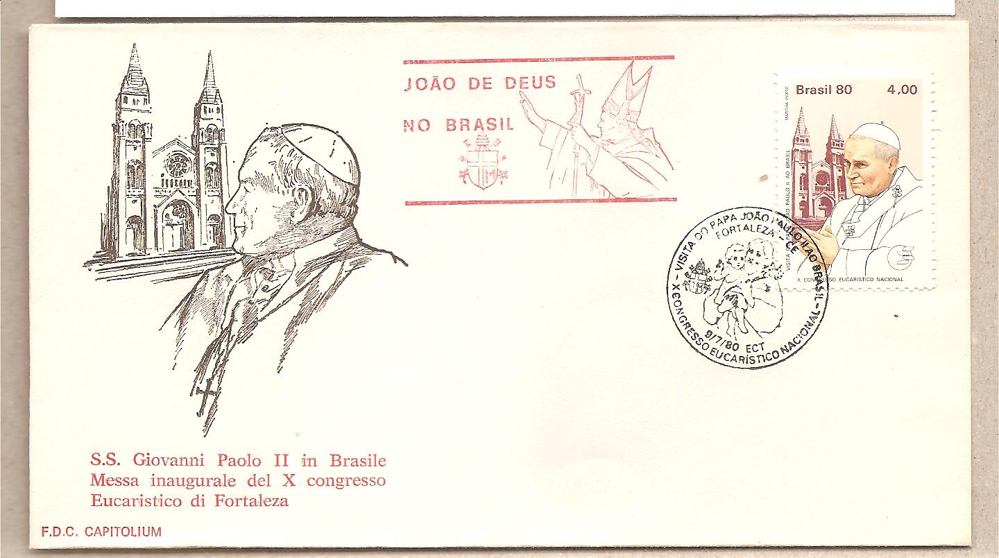 42470 - Brasile - busta con annullo speciale: Visita di S.S. Giovanni Paolo II - 1980