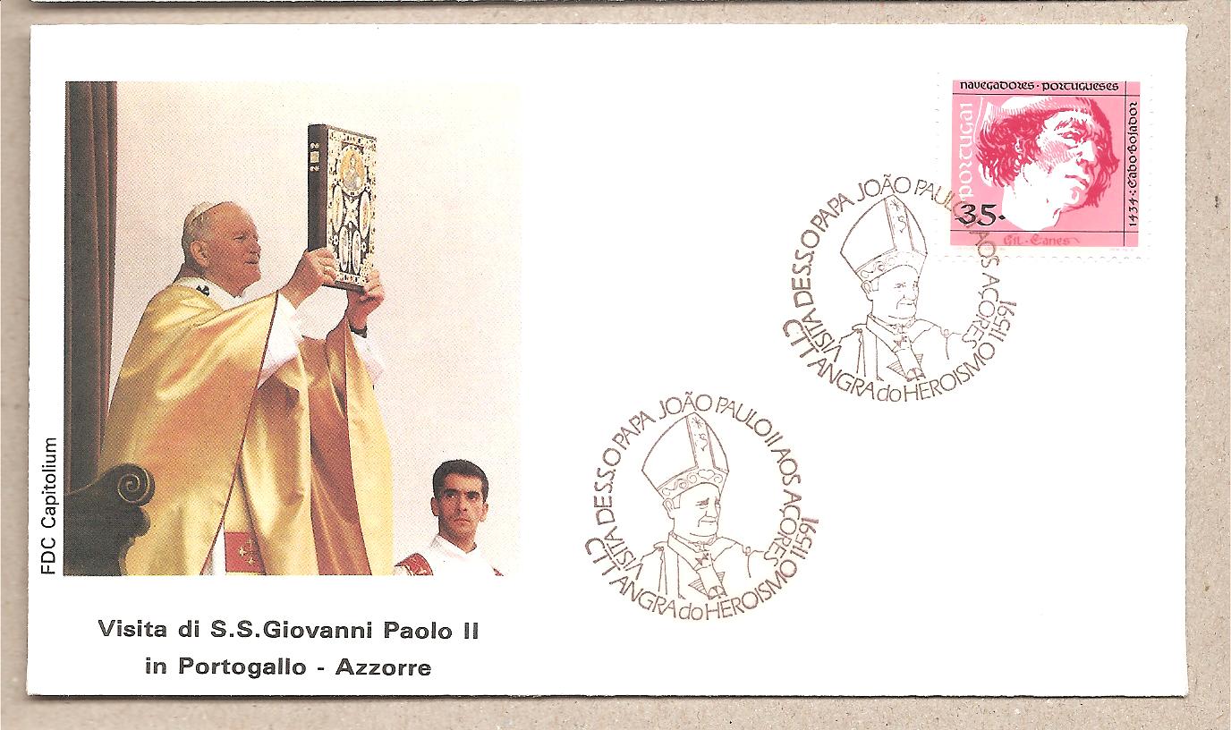 42553 - Portogallo - busta con annullo speciale: Visita di S.S. Giovanni Paolo II nelle Azzorre  - 1991