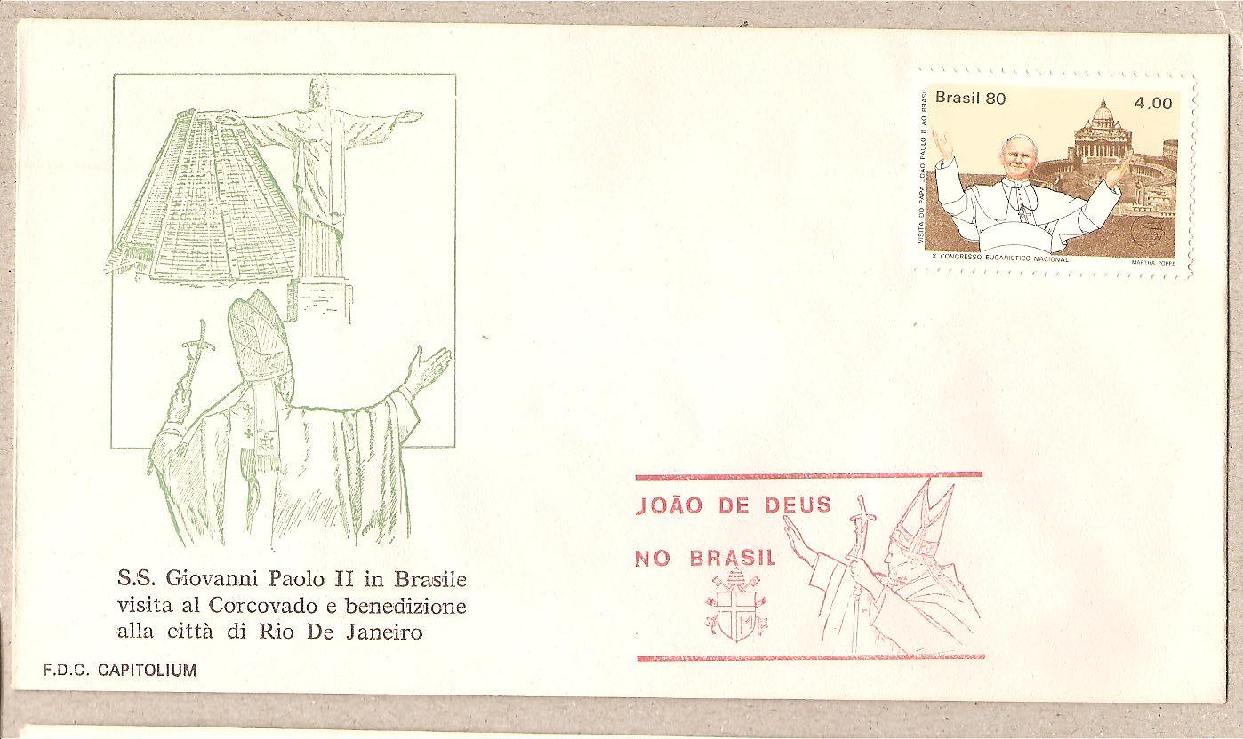 42559 - Brasile - busta con annullo speciale: Visita di S.S. Giovanni Paolo II in Brasile  Rio De Janeiro  - 1980