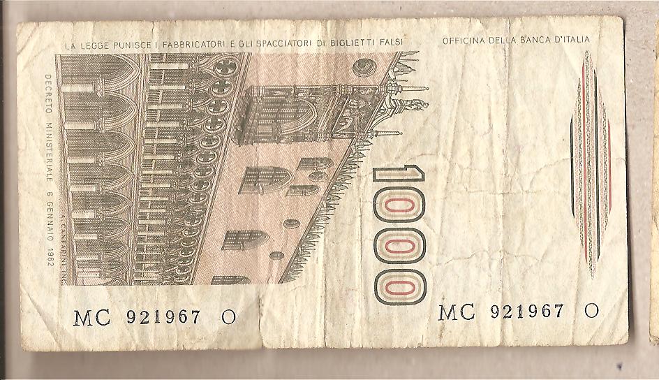 42578 - Italia - banconota circolata da  1000  Marco Polo  - 1984 Suffisso C