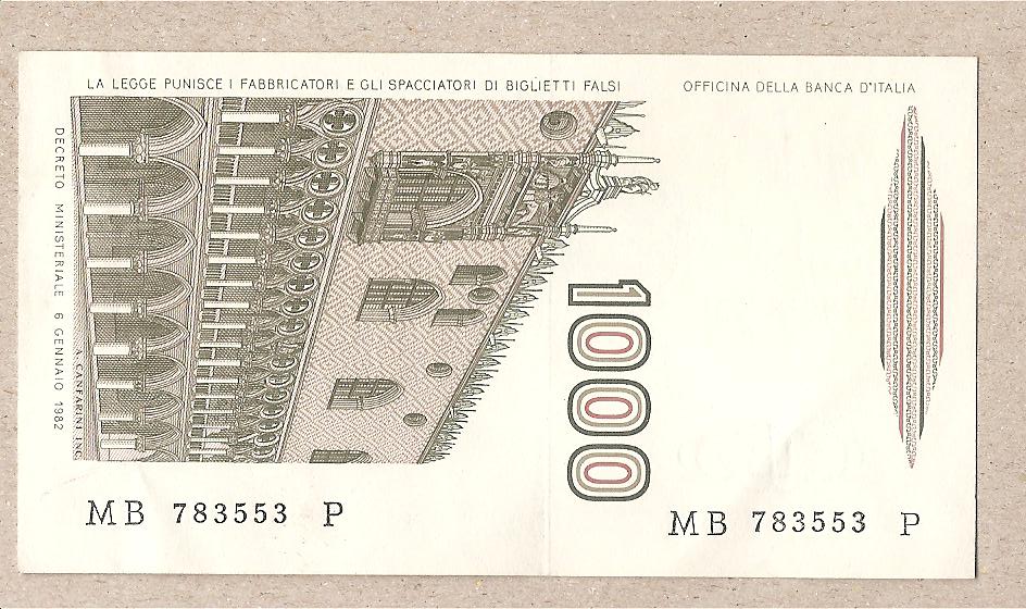 42596 - a - banconota non circolata FdS da 1000 £   Marco Polo  Lettera B - 1983