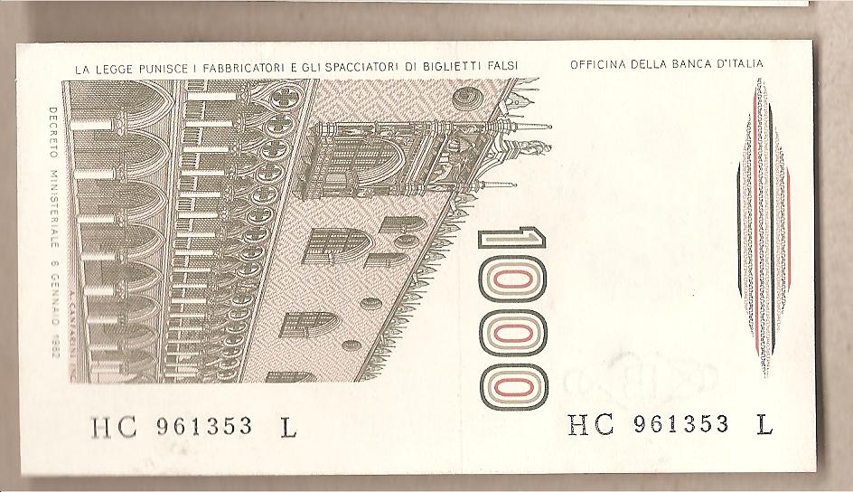 42597 - Italia - banconota non circolata FdS da 1000 £   Marco Polo  Lettera C - 1984